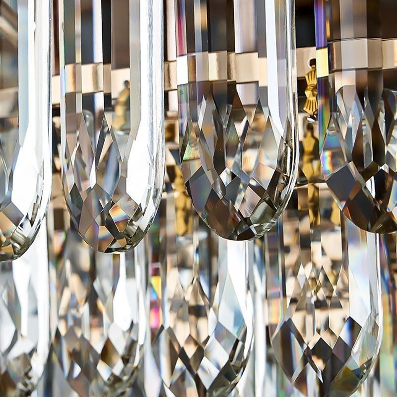 קריסטל פלאש הר עגול קריסטל קישוט תקרת אהיל קריסטל מעטפת