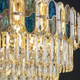 קריסטל פלאש הר עגול קריסטל קישוט תקרת אהיל קריסטל מעטפת