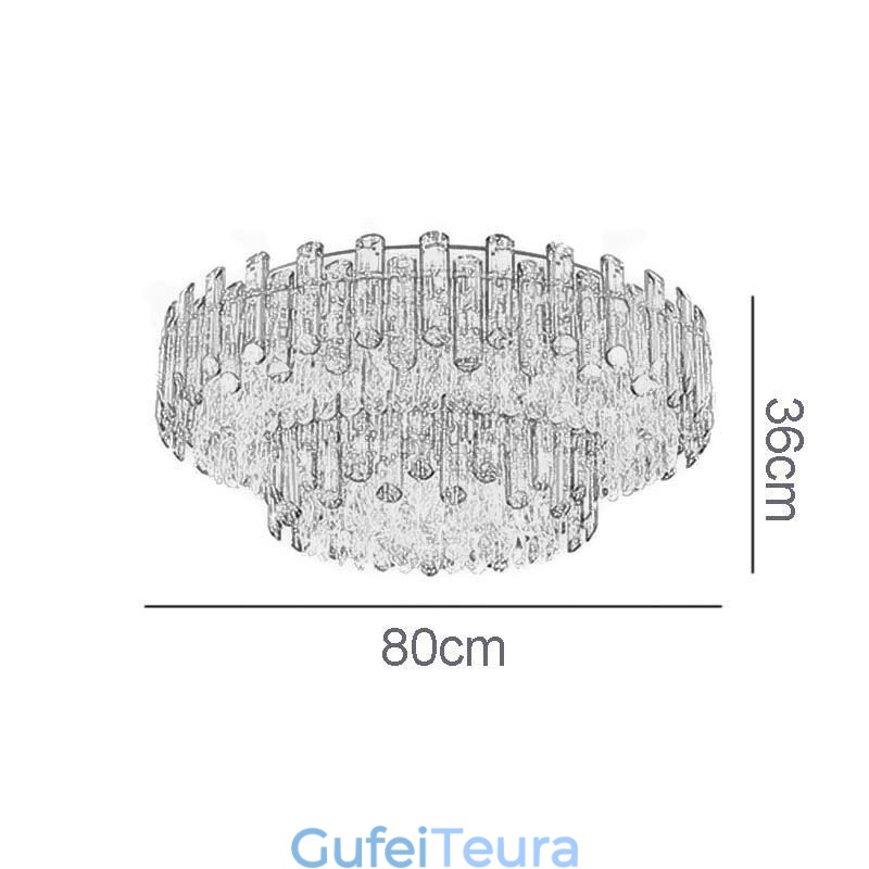 קריסטל פלאש הר פשוט מודרני עגול תקרה אור פינת אוכל