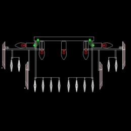 קריסטל פלאש הר פשוט מודרני עגול תקרה אור פינת אוכל