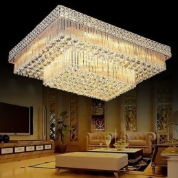 נברשת קריסטל אירופאית Flush Mount Square