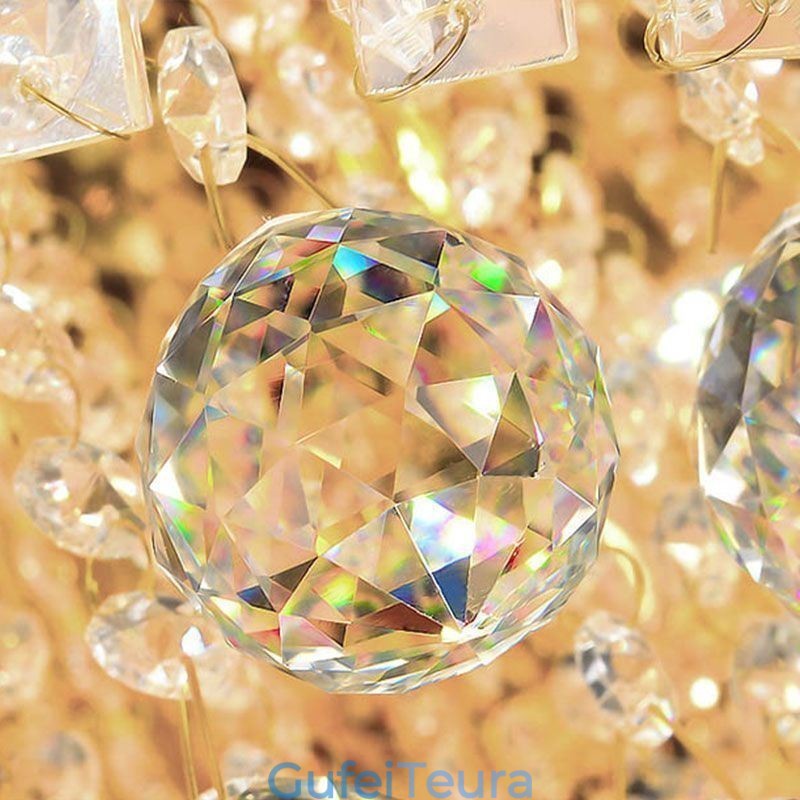 נברשת קריסטל מודרנית עגולה מותקן