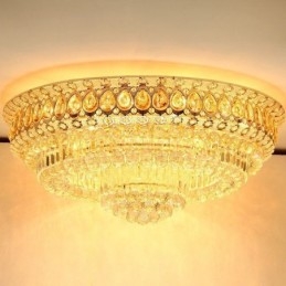 Flush Mount Crystal Modern Simple Ceiling Light Creative תאורה עגולה