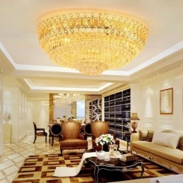 Flush Mount Crystal Modern Simple Ceiling Light Creative תאורה עגולה
