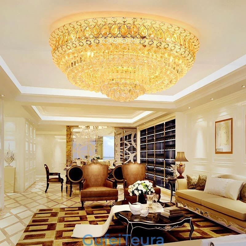 Flush Mount Crystal Modern Simple Ceiling Light Creative תאורה עגולה