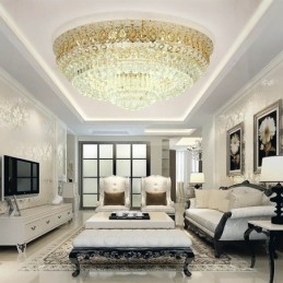 Flush Mount Crystal Modern Simple Ceiling Light Creative תאורה עגולה