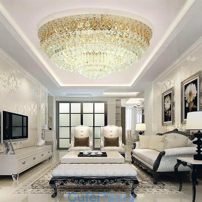 Flush Mount Crystal Modern Simple Ceiling Light Creative תאורה עגולה