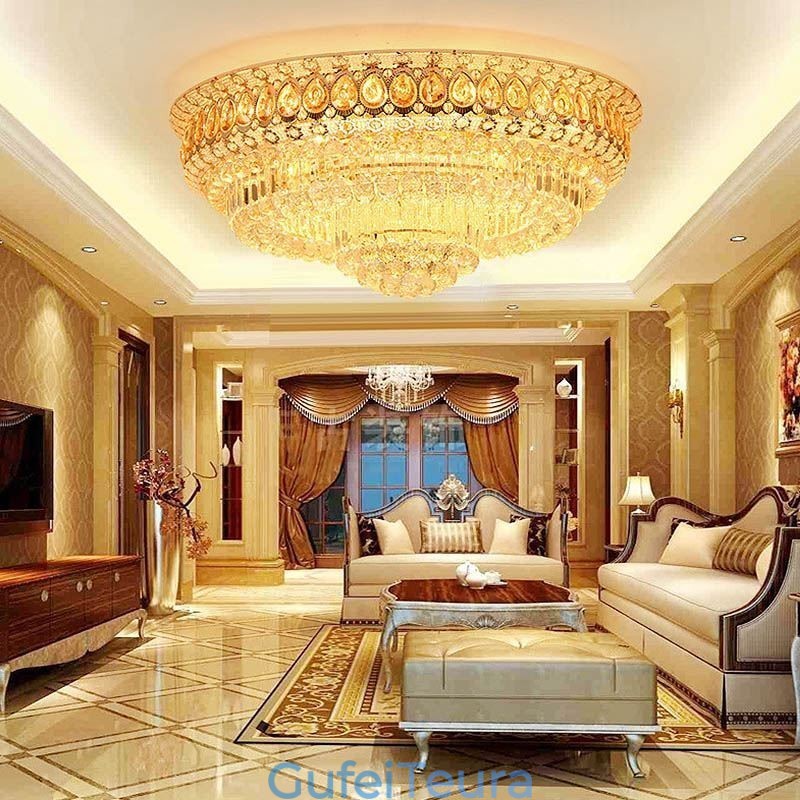 Flush Mount Crystal Modern Simple Ceiling Light Creative תאורה עגולה