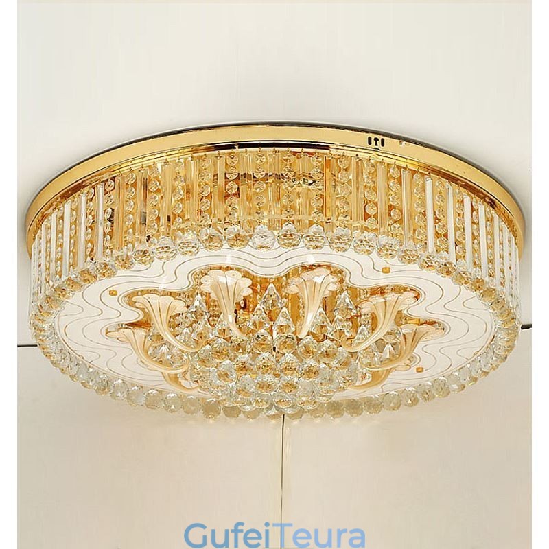 אור תקרת קריסטל זהב חינני