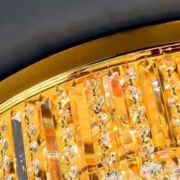 אור תקרת קריסטל זהב חינני