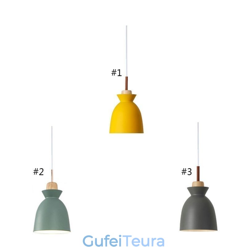 Nordic Simple Macaron תליון אור ברזל ארטי שלוש נורות