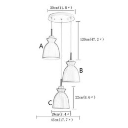 Nordic Simple Macaron תליון אור ברזל ארטי שלוש נורות