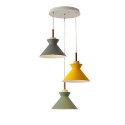 Nordic Macaron Island 3 Light Pendant Light Simple Iron Arti Three Lights