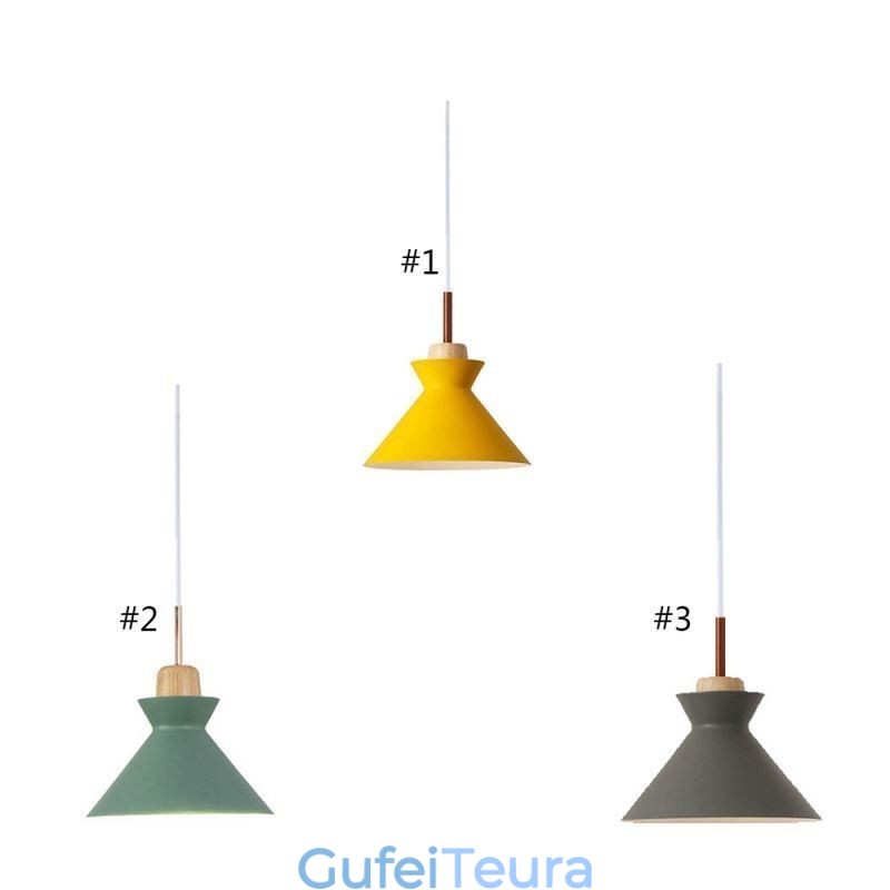 Nordic Macaron Island 3 Light Pendant Light Simple Iron Arti Three Lights