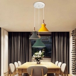 Nordic Macaron Island 3 Light Pendant Light Simple Iron Arti Three Lights