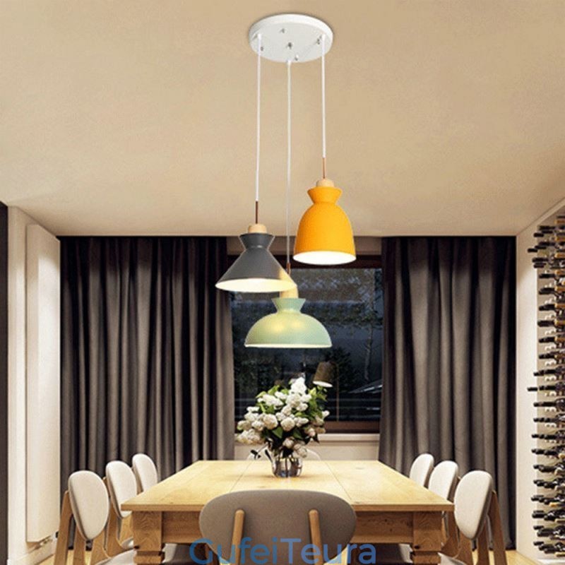 מתקן תליון מקרון Nordic Simple Iron Arti שלוש אורות