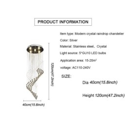 מבואה של נברשת קריסטל אלגנטית לאורות תקרה