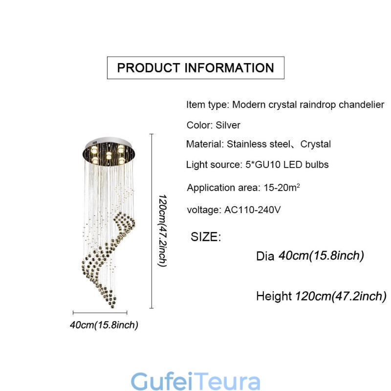 מבואה של נברשת קריסטל אלגנטית לאורות תקרה