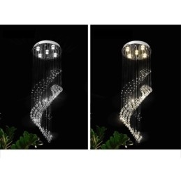 מבואה של נברשת קריסטל אלגנטית לאורות תקרה