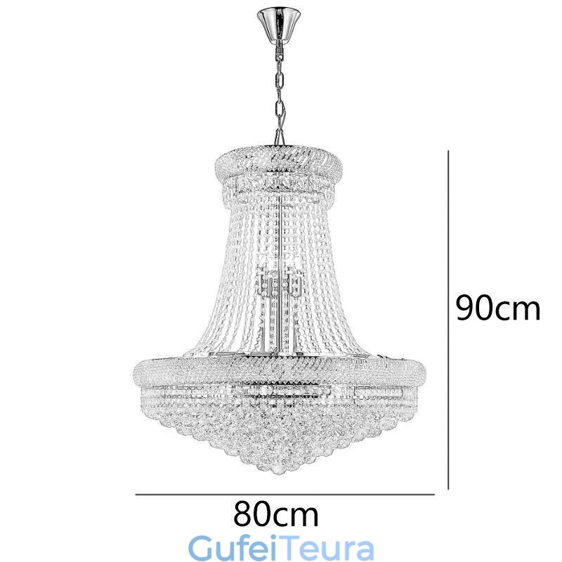 אור תליון קריסטל מודרני דופלקס אור תקרה דקורטיבי