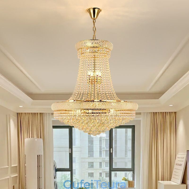 אור תליון קריסטל מודרני דופלקס אור תקרה דקורטיבי