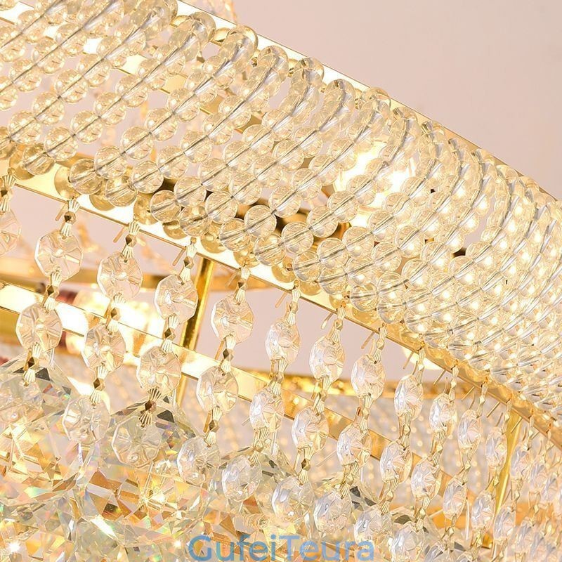 אור תליון קריסטל מודרני דופלקס אור תקרה דקורטיבי