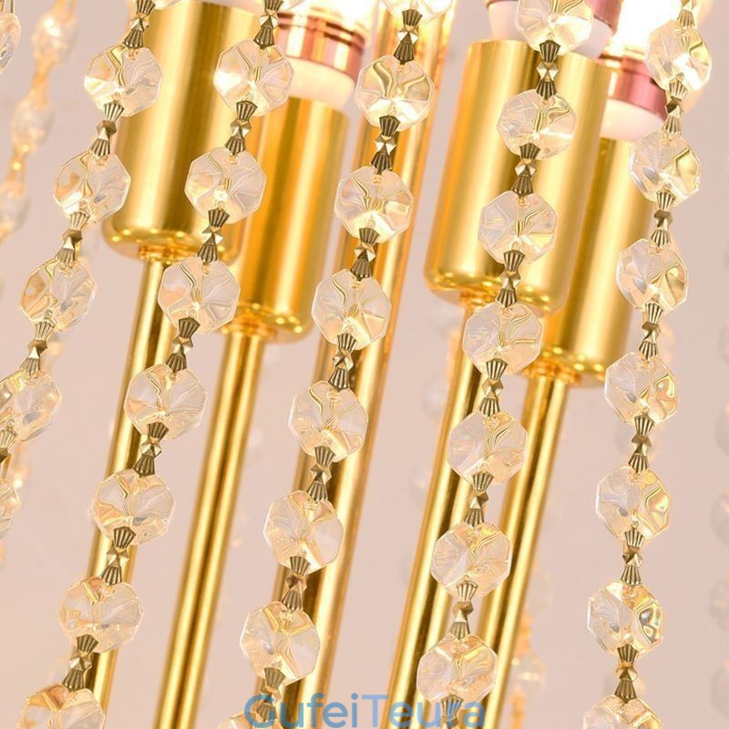 אור תליון קריסטל מודרני דופלקס אור תקרה דקורטיבי