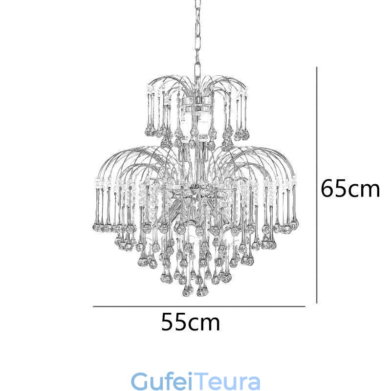 אור תליון קריסטל אור תקרה דקורטיבי דופלקס אלגנטי