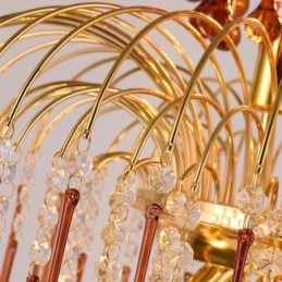 אור תליון קריסטל אור תקרה דקורטיבי דופלקס אלגנטי