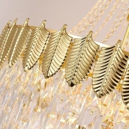 אור תליון קריסטל מחודד לוכד את העין תאורת תקרה דקורטיבית דופלקס