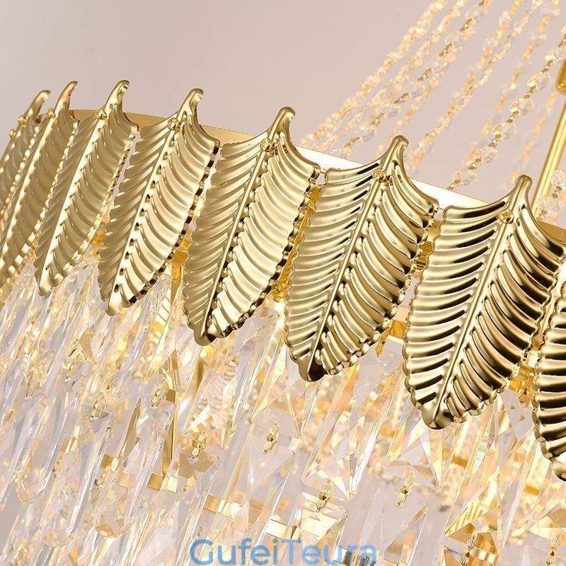 אור תליון קריסטל מחודד לוכד את העין תאורת תקרה דקורטיבית דופלקס