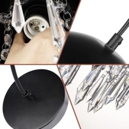 קריסטל תליון ציצית אור שחור מכסה סיר אהיל