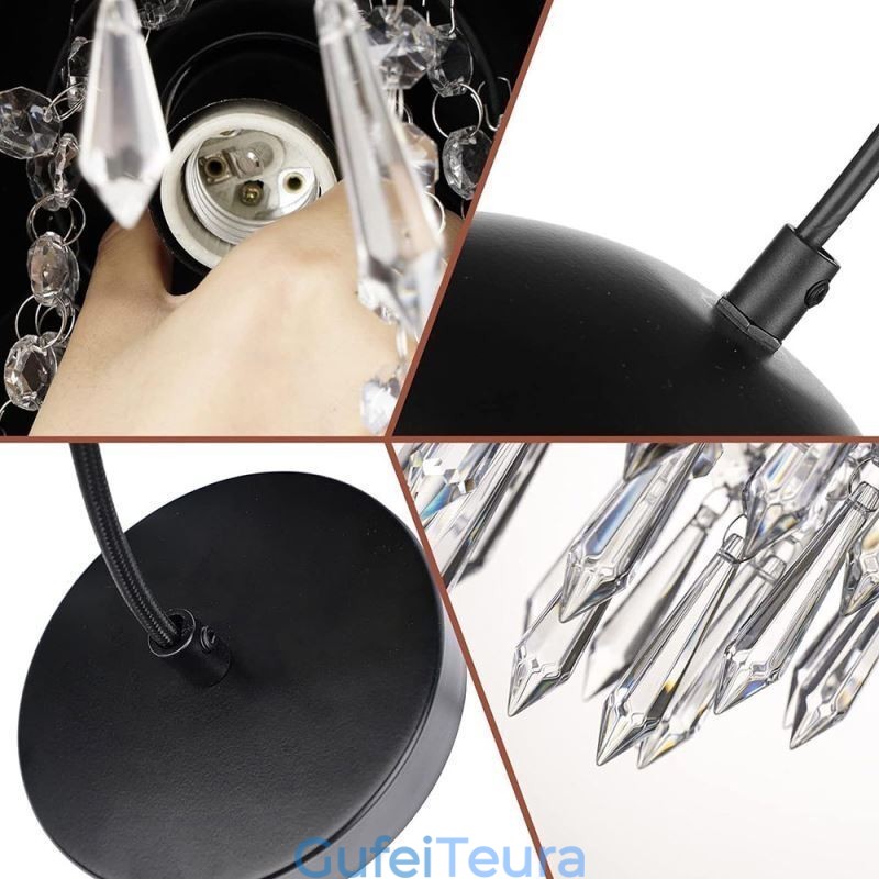 קריסטל תליון ציצית אור שחור מכסה סיר אהיל