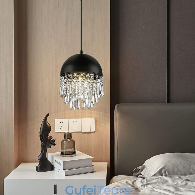 קריסטל תליון ציצית אור שחור מכסה סיר אהיל