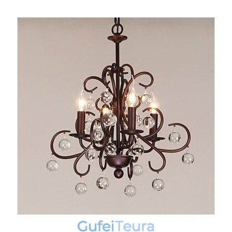 נברשת מתכת ציור קלאסי מסורתי