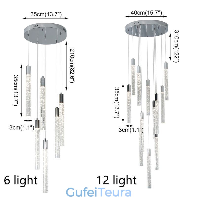 אור תליון כרום קריסטל אור תקרה אשכול