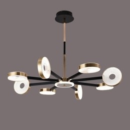 אור תליון מינימליסטי תשעה ראשים מעגל אור תקרה