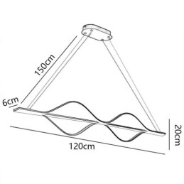 תליון אור תקרת גל מינימליסטי