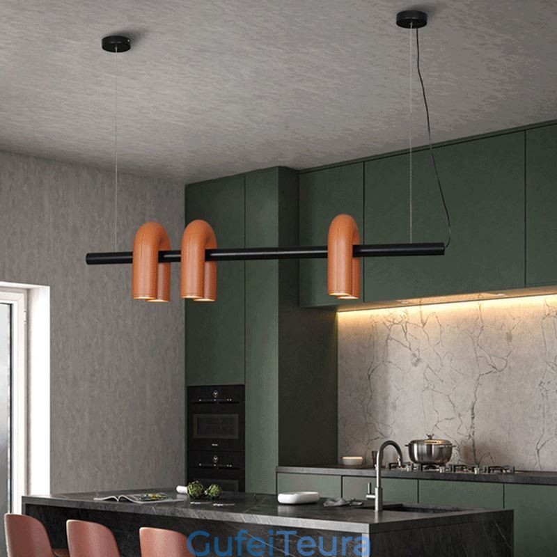 אור תקרה מברזל יצוק בצורת U אור תליון 90 גוון מסתובב