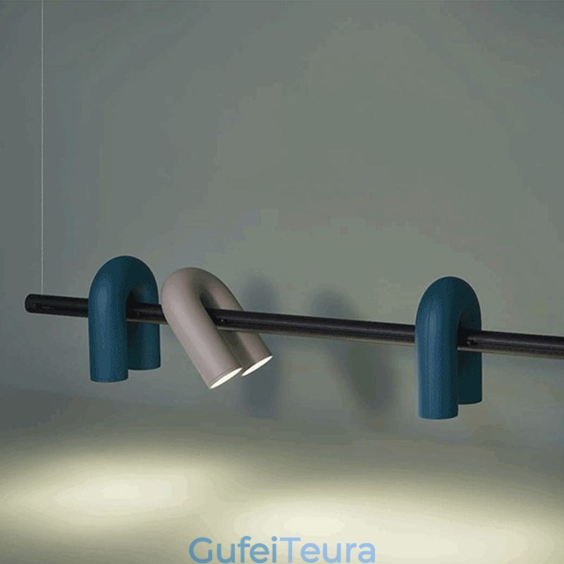 אור תקרה מברזל יצוק בצורת U אור תליון 90 גוון מסתובב