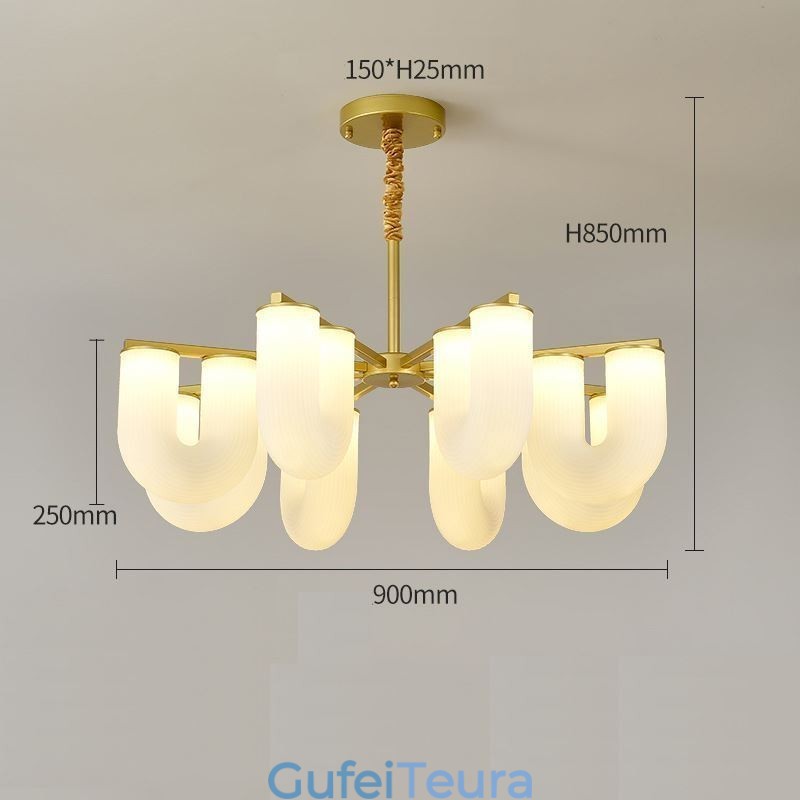 תאורת תליון בסגנון U בצורת U