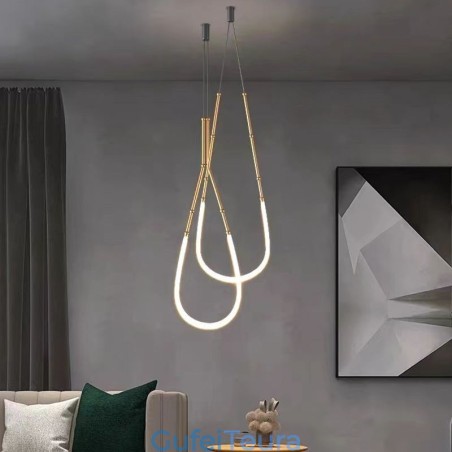 אור תליון Creative Line במבוק תקרת אור שחור זהב אור תליון Creative Line במבוק תקרת אור שחור זהב