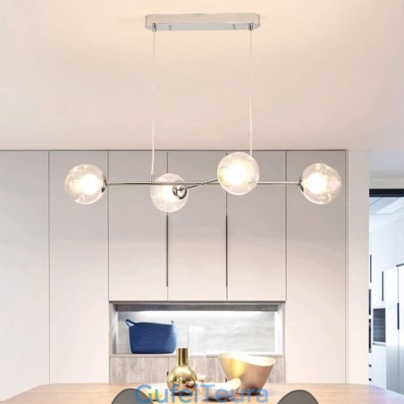 אור תליית זכוכית אירופאי קסם שעועית תליון אור 4 אורות