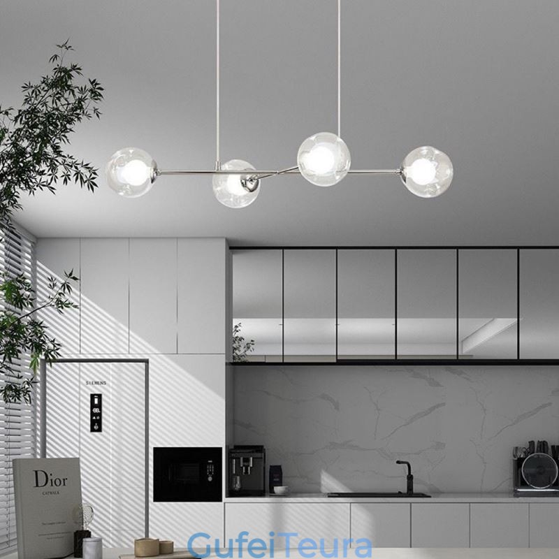 אור תליית זכוכית אירופאי קסם שעועית תליון אור 4 אורות