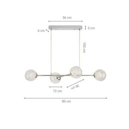 אור תליית זכוכית אירופאי קסם שעועית תליון אור 4 אורות
