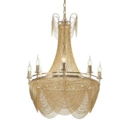 שרשרת אלומיניום תליון אור Creative Light יוקרה ציצית דקורטיבית אור זהב כסף