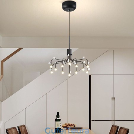 תאורת תליון Nordic Creative Natural White Ceiling Light 14 אורות תאורת תליון Nordic Creative Natural White Ceiling Light 14 אורות