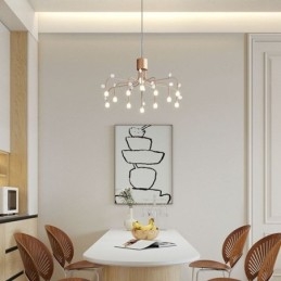 תאורת תליון Nordic Creative Natural White Ceiling Light 14 אורות