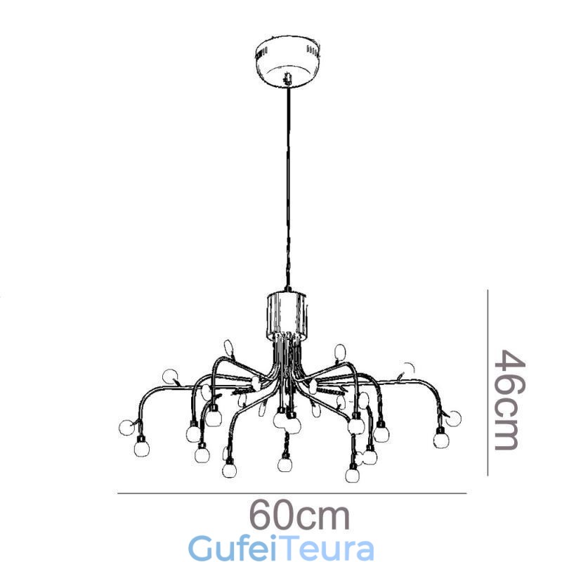 תאורת תליון Nordic Creative Natural White Ceiling Light 14 אורות