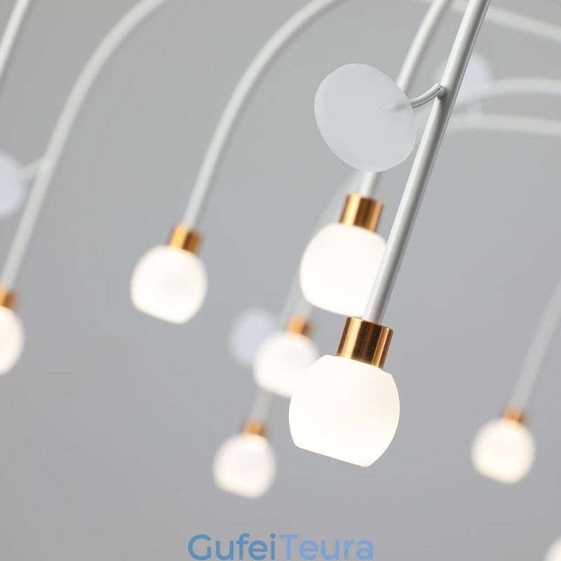 תאורת תליון Nordic Creative Natural White Ceiling Light 14 אורות